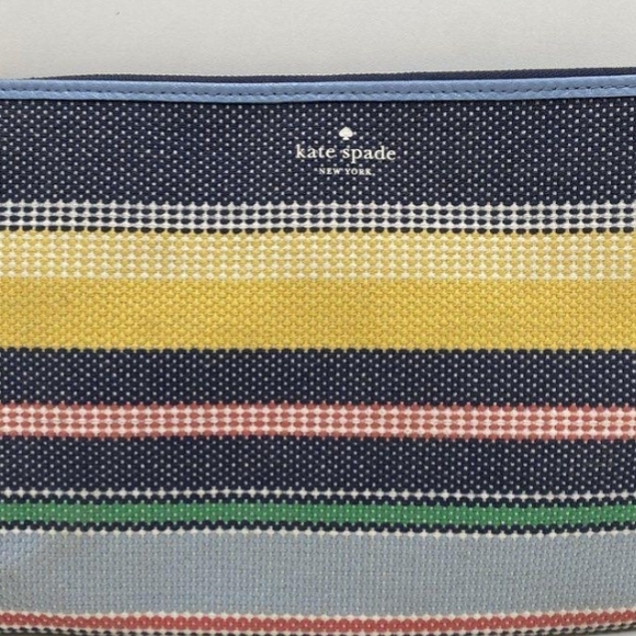 Kate Spade Multicolor Ash Street Boardwalk Striped Wristlet - Picture 1 of 12